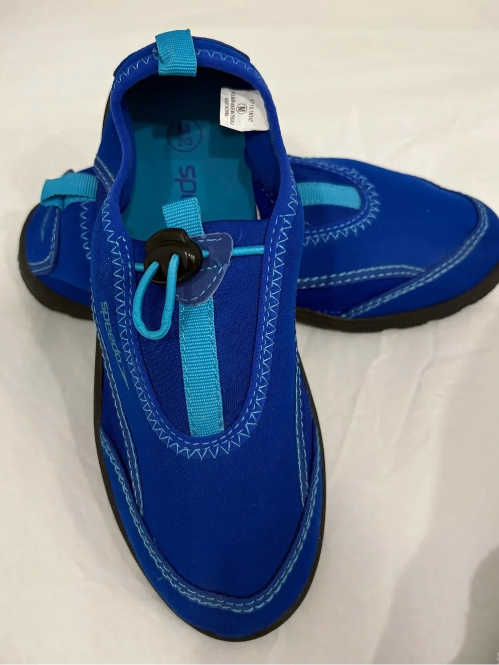 Speedo junior Water Shoes Blue textile upper Size Medium 2/3
